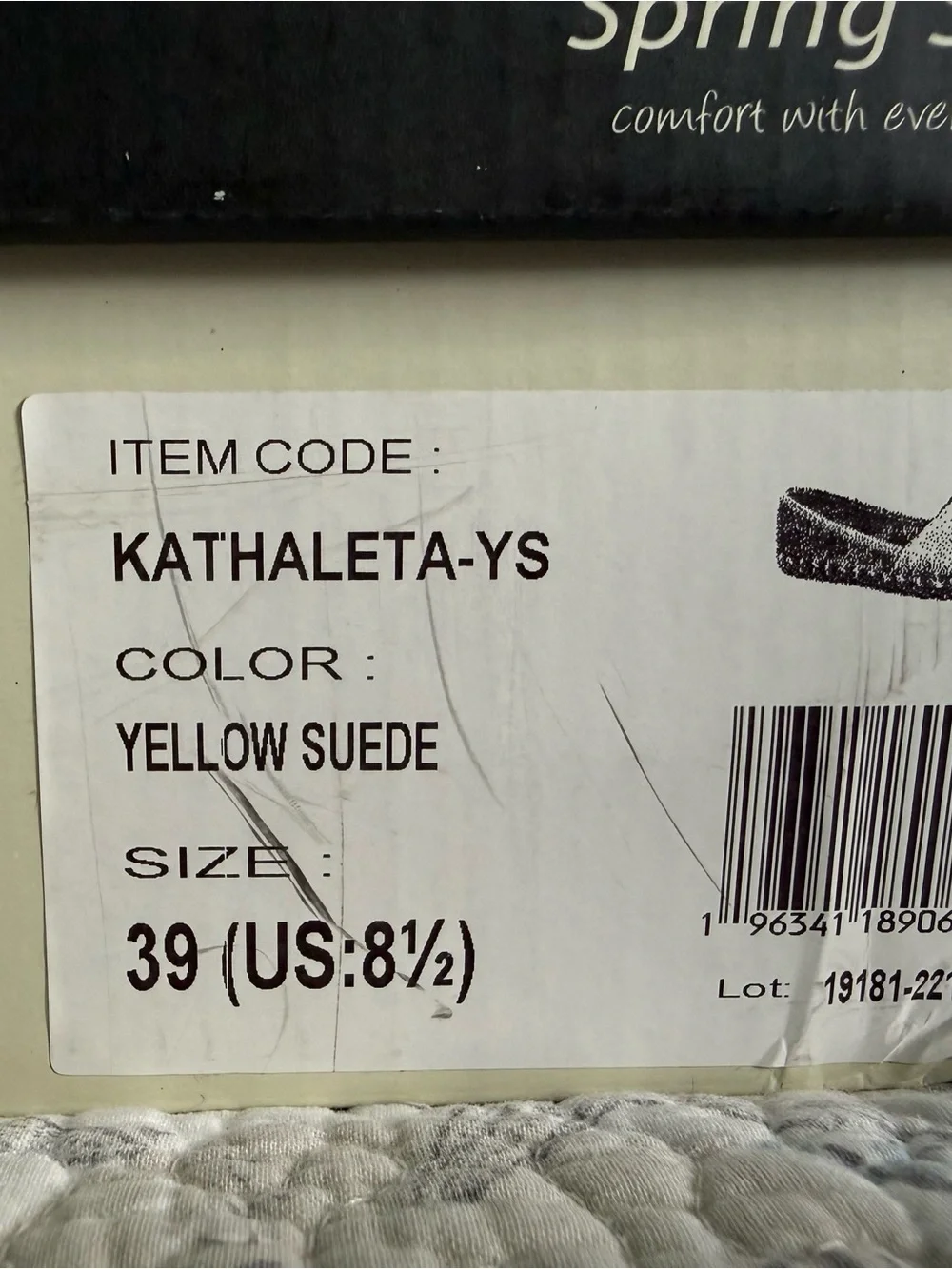 Spring Step Yellow Suede Flats - Kathaleta - Picture 2 of 6